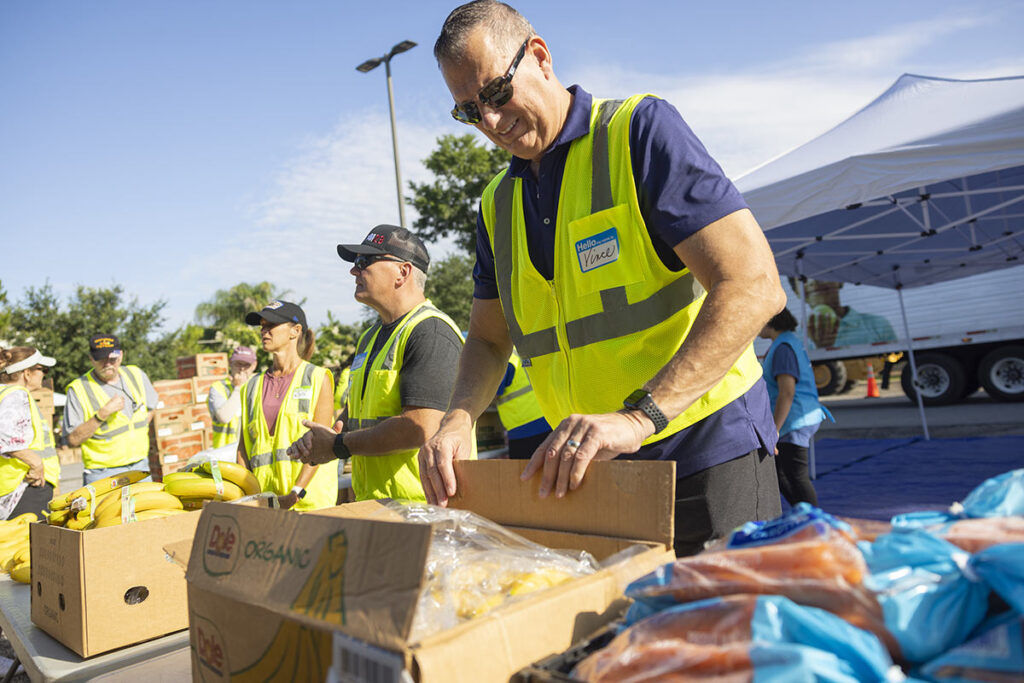 Vibrant Ingredients CEO Vince Macciocchi volunteers at a Soldiers' Angels military and veteran food distribution event in Orlando, Florida