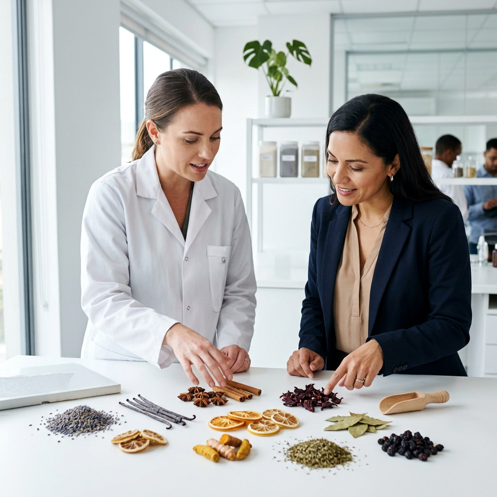 Vibrant Ingredients researchers collaborating in the laboratory